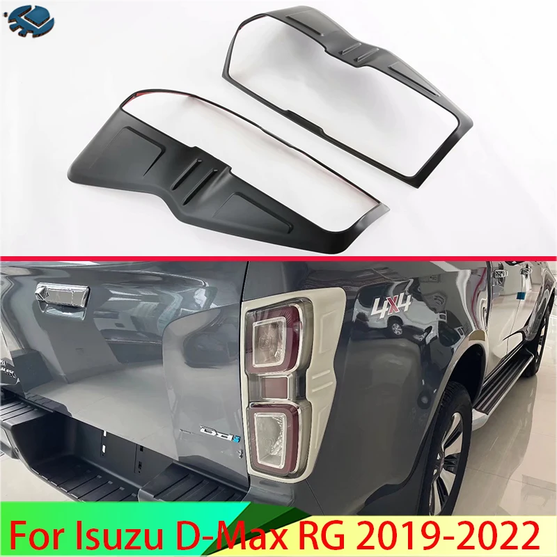 For Isuzu D-Max RG 2019-2022 Car Accessories ABS Chrome Trim Tail Light Rear Back Frame Lamp Cover molding