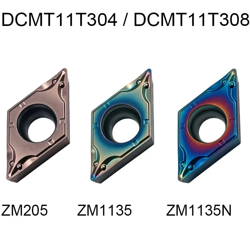 10PCS DCMT11T304 / DCMT11T308 SF 55-degree rhomboid CNC boring tool insert Indexable CNC Carbide Turning Insert