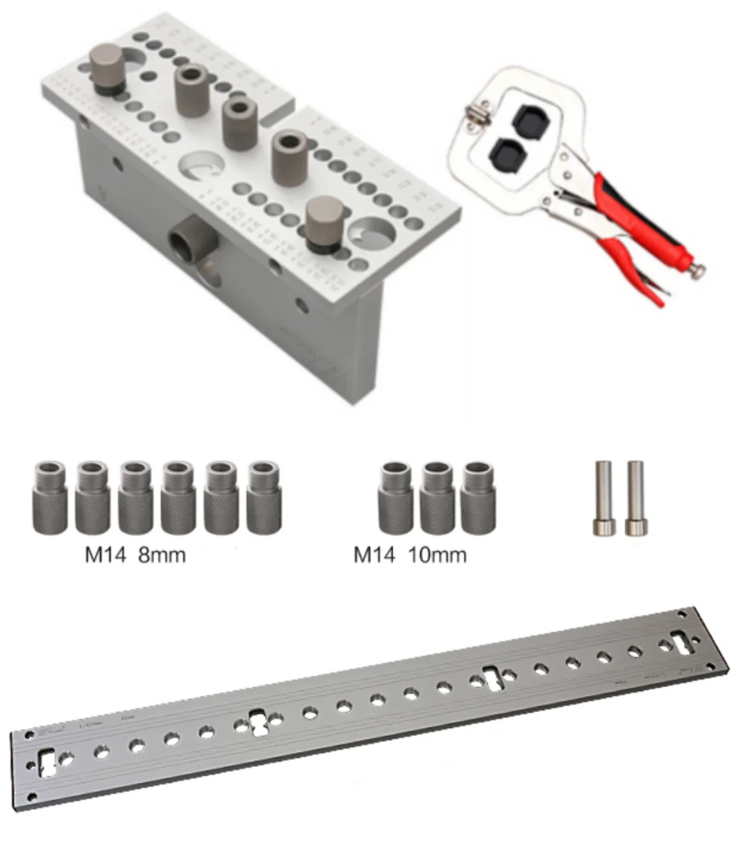 Complete Shelving Dowelling Jig Set With Shelving Guide + C Clamp,  for Fast Furniture Connecting