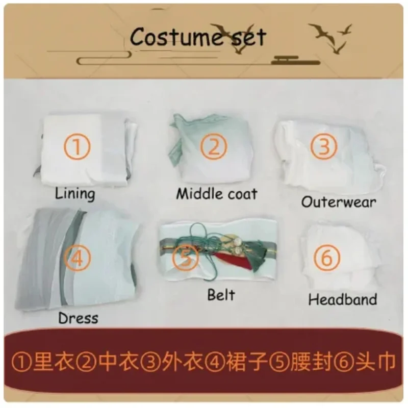 Céu oficiais bênção shi qingxuan cosplay feminino ver traje peruca senhora vento mestre tian guan ci fu cosplay shiqingxuan ha-nfu