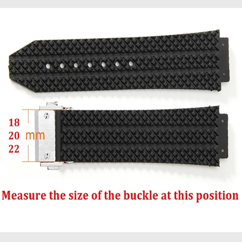 18 มม.20 มม.22 มม.สําหรับ Hublot BIG BANG Classic Fusion Series นาฬิกาความปลอดภัยพับหัวเข็มขัดผีเสื้อ 316 สแตนเลสสตีลปุ่ม