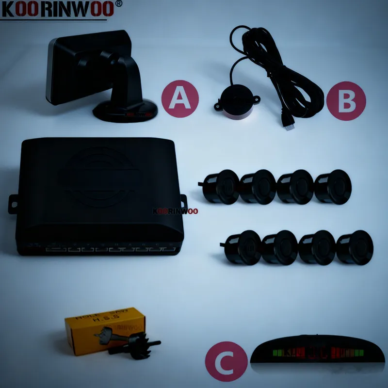 

Комплект датчиков парковки для автомобилей, обнаружение слепых зон, универсальные передние и задние датчики автомобиля, 8, электронные аксессуары Parkertronic