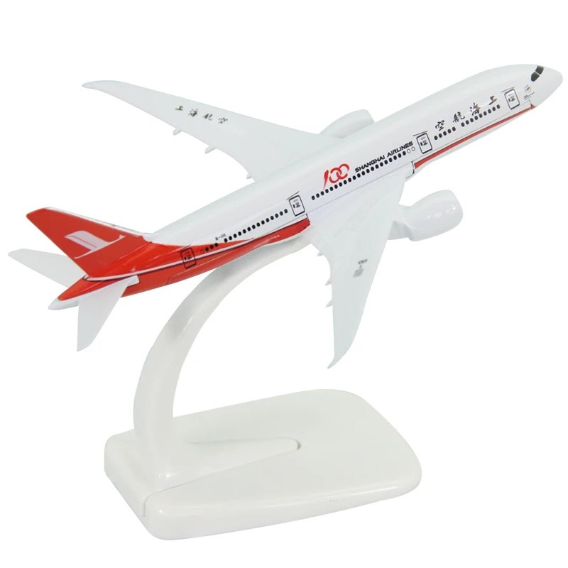 

Diecast Shanghai Airlines B787-9 Civil aviation Alloy & Plastic Passenger Jet Model Toy Gift Collection Display