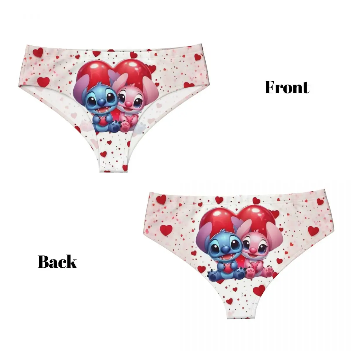 Benutzerdefinierte Lilo und Stitch Anime Slips Unterwäsche Damen atmungsaktive Stretch Cartoon Kawaii Höschen