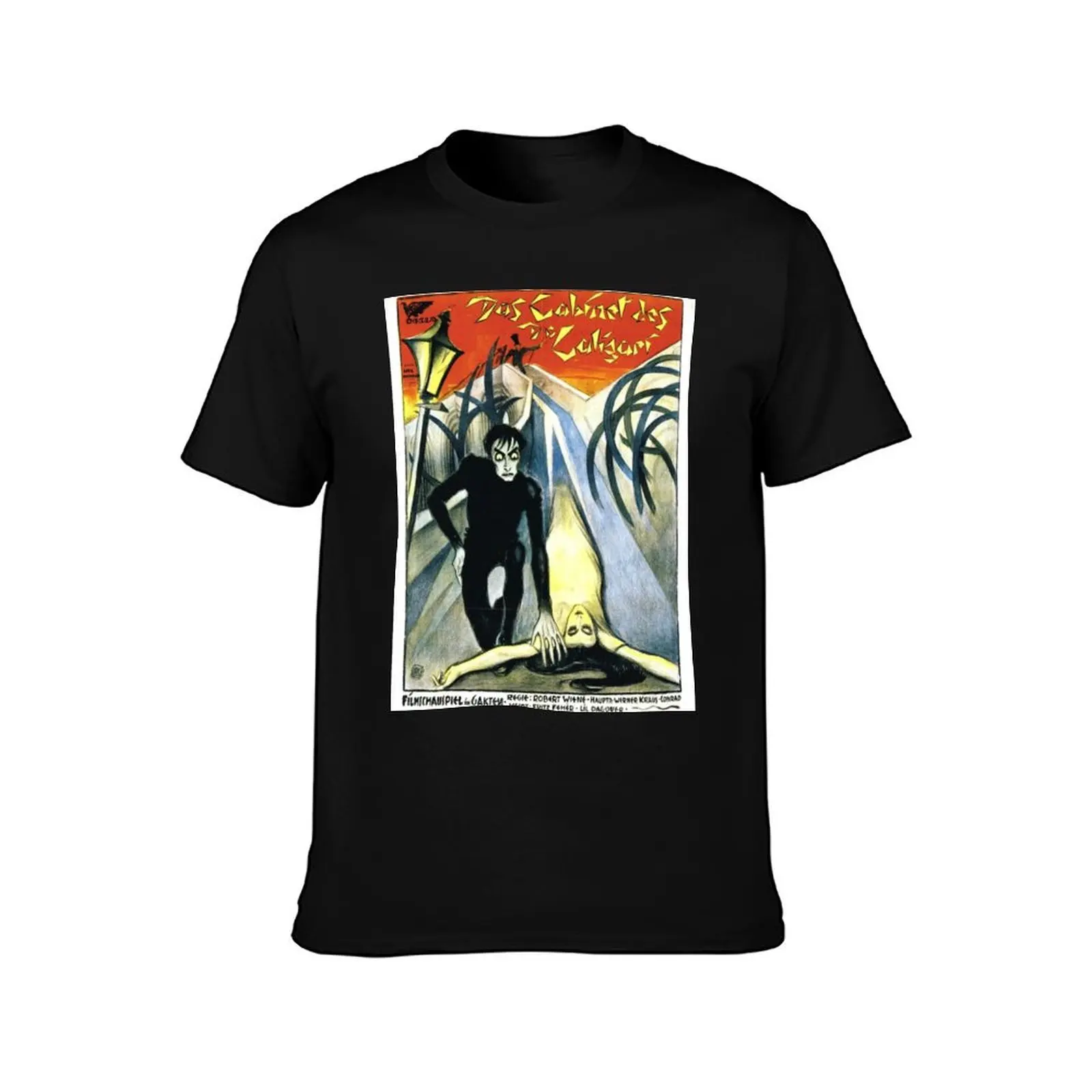 The Cabinet of Dr. Caligari German Movie Poster t-shirt abbigliamento estetico abbigliamento hippie magliette da uomo casual elegante