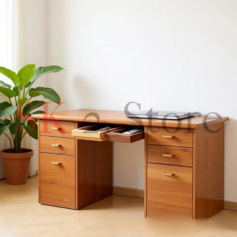 Walnut Under Desk Drawer Organizer Pencil Holder Workspace Accessory with Self-Adhesive Mount, Office, Desk Organization