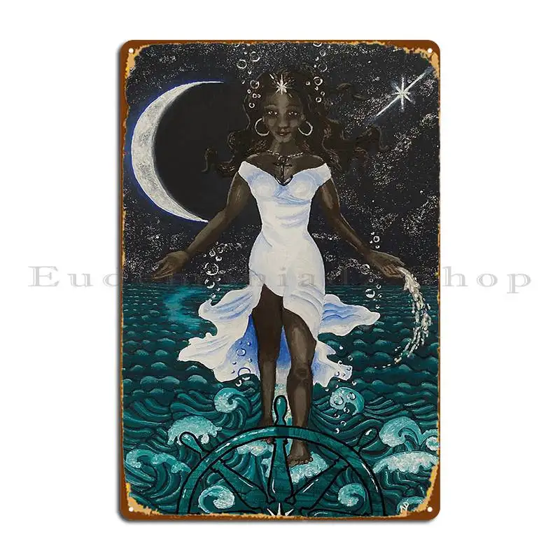 Iemanja Stella Maris placa de Metal, diseño de cine Retro, decoración de pared, cartel de estaño de cine