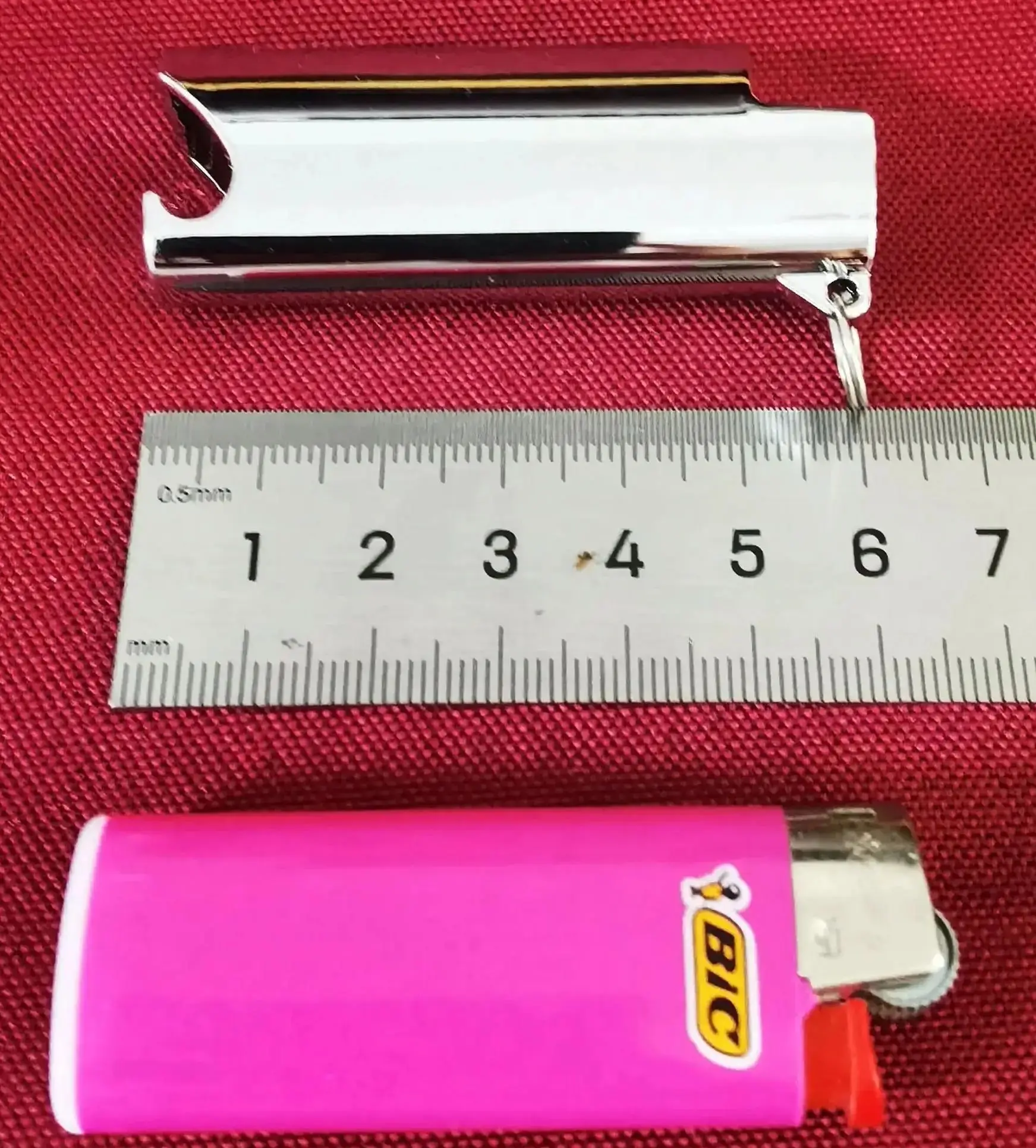 Mirror Metal Case For Bic Lighter Mini Small J5 J25 Model Keychain Bottle Opener