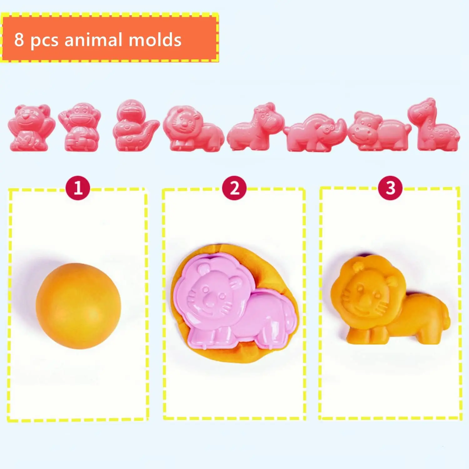 Yeahbo Modelling Clay for Kids, Air Dry Clay 32 Pieces Playdough Set with Polymer Clay Plasticine Moulds, Arts and Crafts