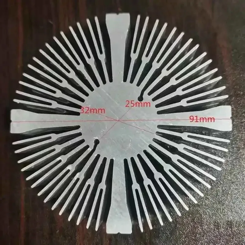 91mm Aluminum round Heat Sink Radiator Heatsink for IC LED Cooling, Electronic Cooler