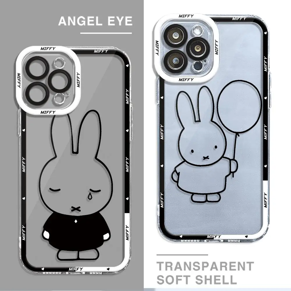 Rabbit M-Miffys Phone Case for Apple iPhone 15 Pro Max 13 14 Plus 12 Mini 11 Pro XR 8 SE 7 6S XS MAX Cover