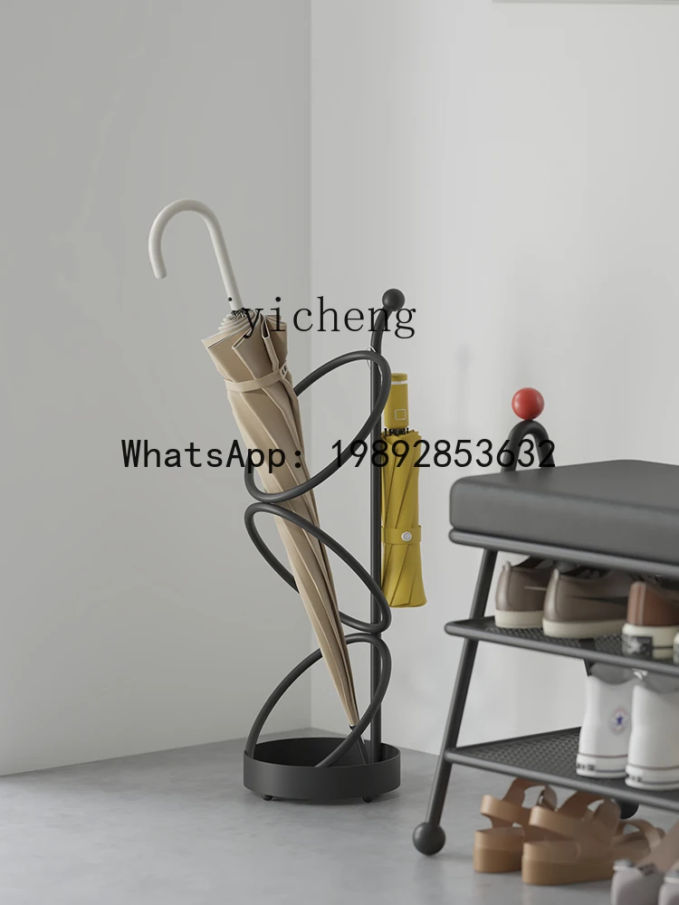 

umbrella storage rack, home entrance umbrella rack, storage bucket, umbrella bucket rack behind the door