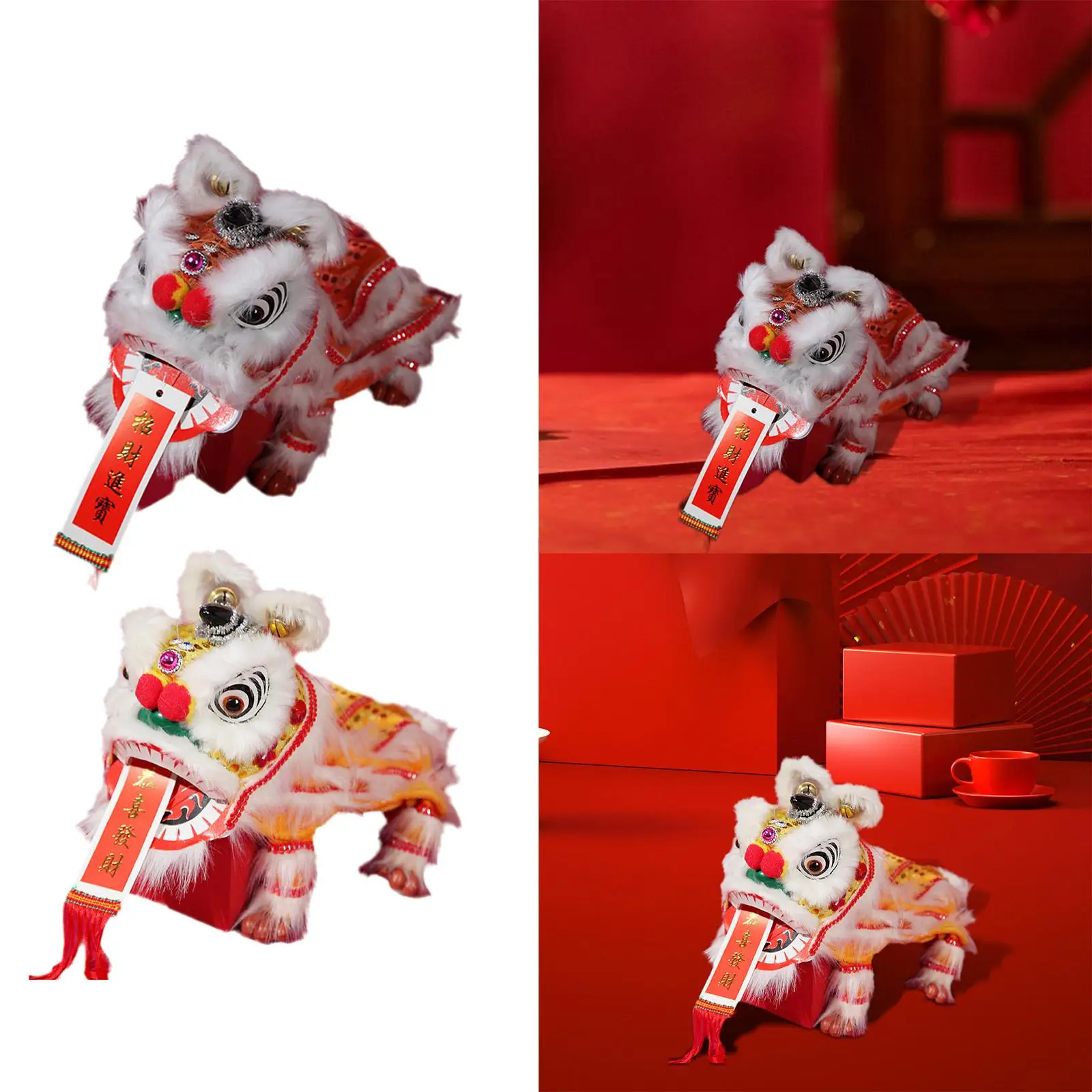 

Hand String Puppet Marionette Puppet Funny Decoration Ornament Home Decor Lion Dance Puppet Chinese Lion Puppet, for Birthday