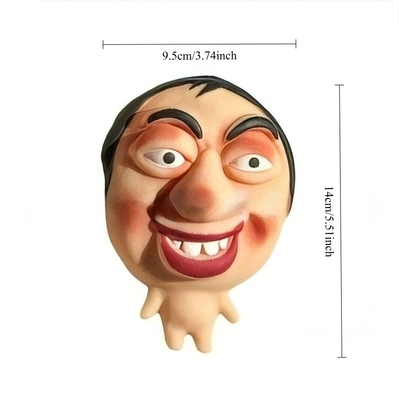 Jouet à presser le visage moche et amusant, personnage d'expression de pétrissage, Fidget, jouet de farces de boutons faits maison, cadeau mignon à rebond lent