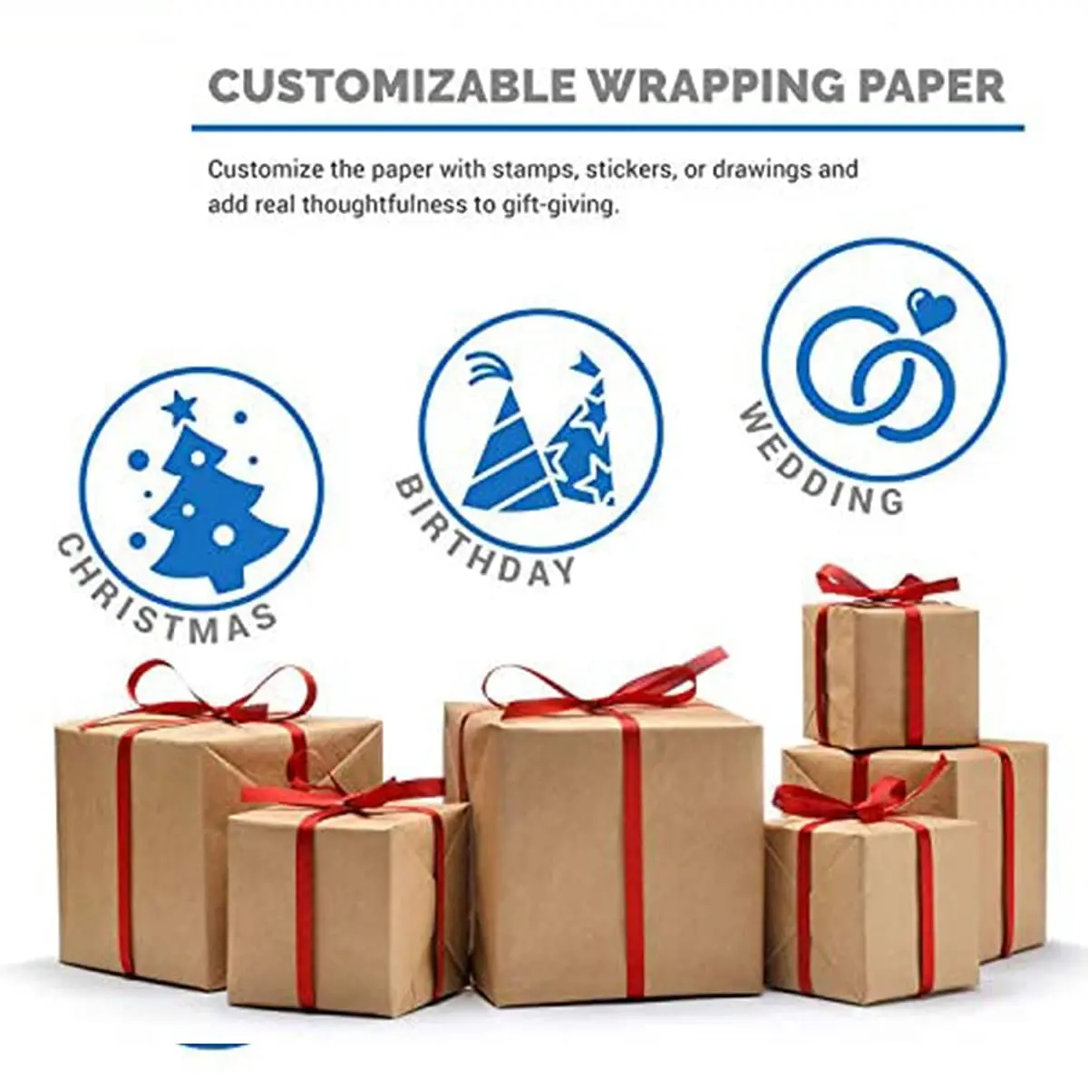 30CM*10M Pure Color Kraft Paper Roll Bundle Thick Wrapping Paper Flower Shop Holiday Gift Packaging Materials