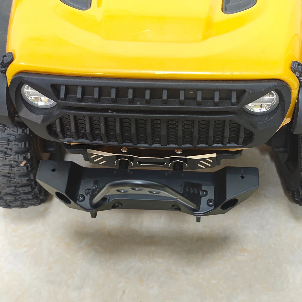 อะไหล่แต่งรถบังคับวิทยุ 1/7 รุ่น MK07 JK07 TK07 ชิ้นส่วนอัพเกรด คานหน้าทองเหลืองและกันชนโลหะ