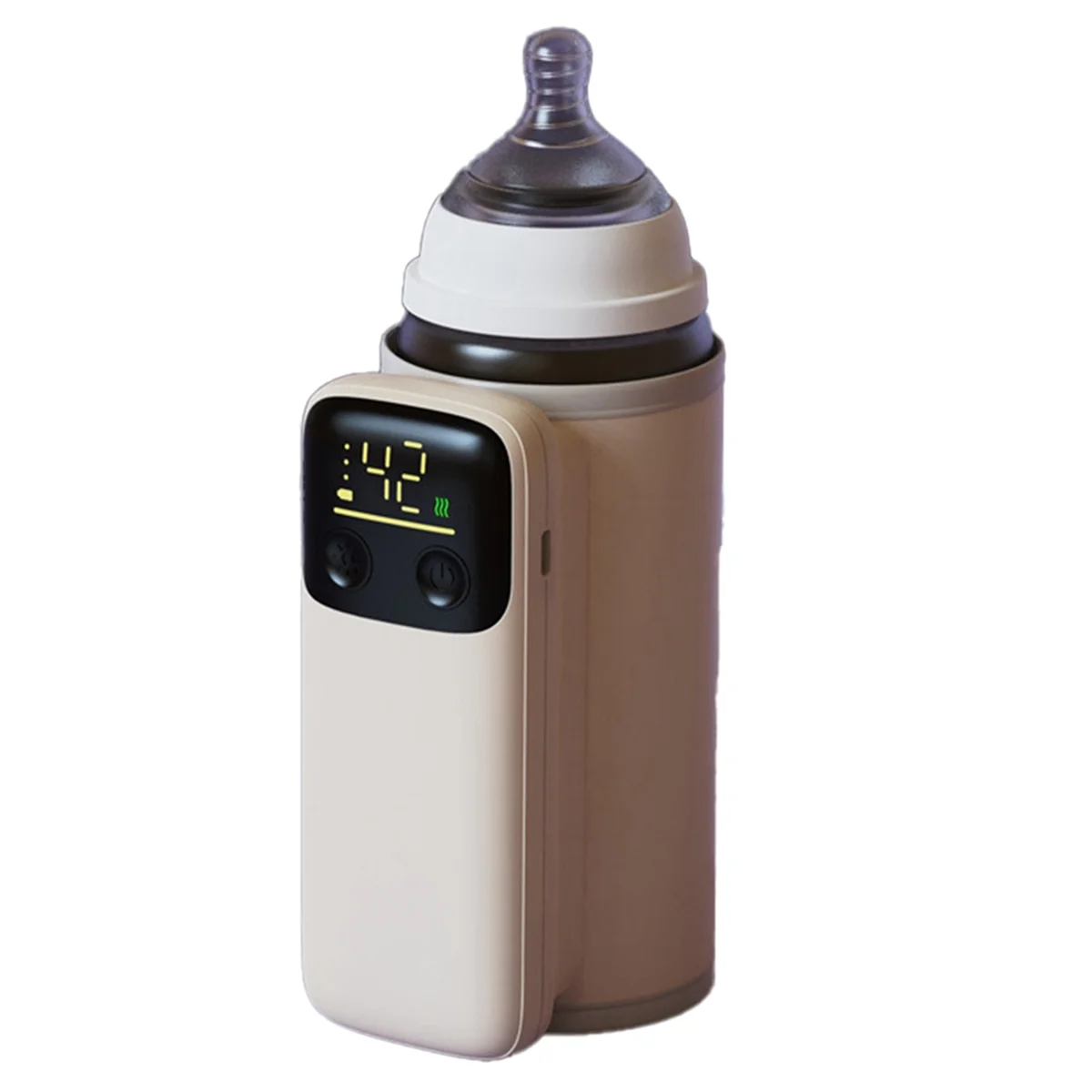 

A13G-Bottle Heating Jacket 6Levels Adjustment Temperature Display Night Light Lighting Portable Baby Bottle Heater 6000Amh B