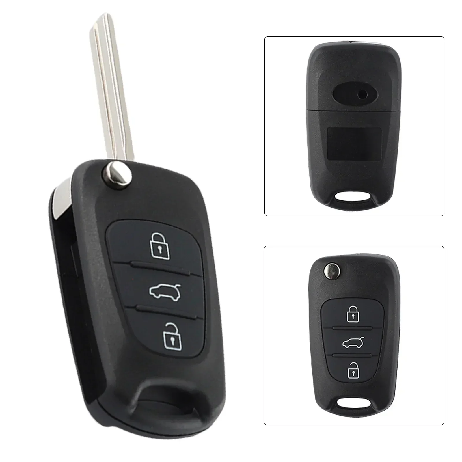 Car 3 Buttons Remote Modified Flip Key Fob Case Shell Cover For Hyundai I20 I30 X35 IX20 Veloster Remote Control Fobs Case