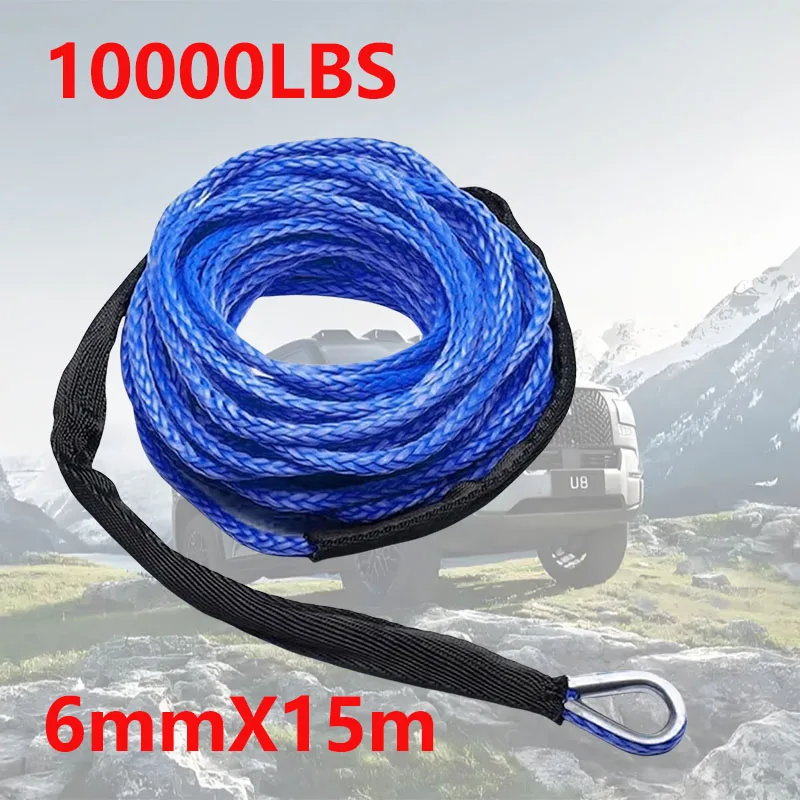 AliExpress 6mmX15m Winch Rope String Line Towing Rope 10000LBS Carwash Maintenance String for ATV UTV Off-road Longer Wear Cycle