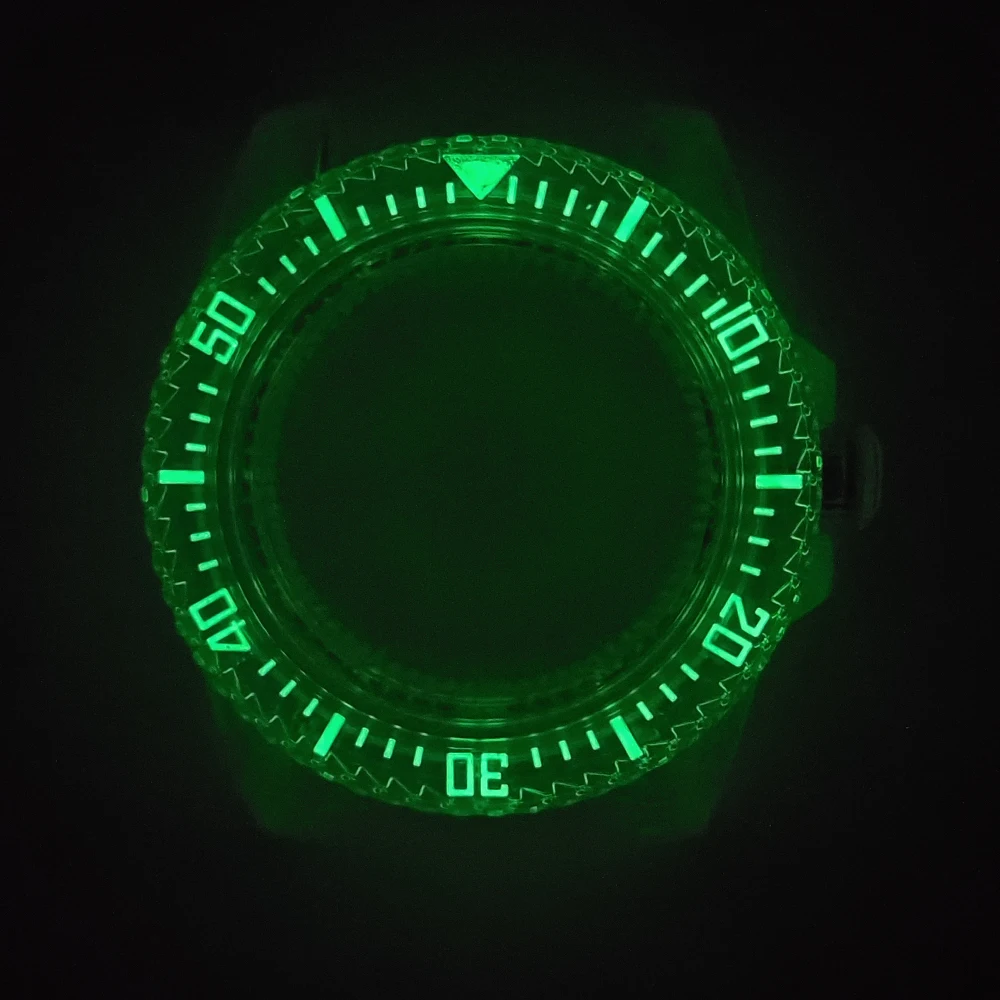 40mm Transparent Watch Case for NH35 Case Fit  NH35 NH36 Movement Repair Part One-way Rotation SUB Watch Cover Accessories