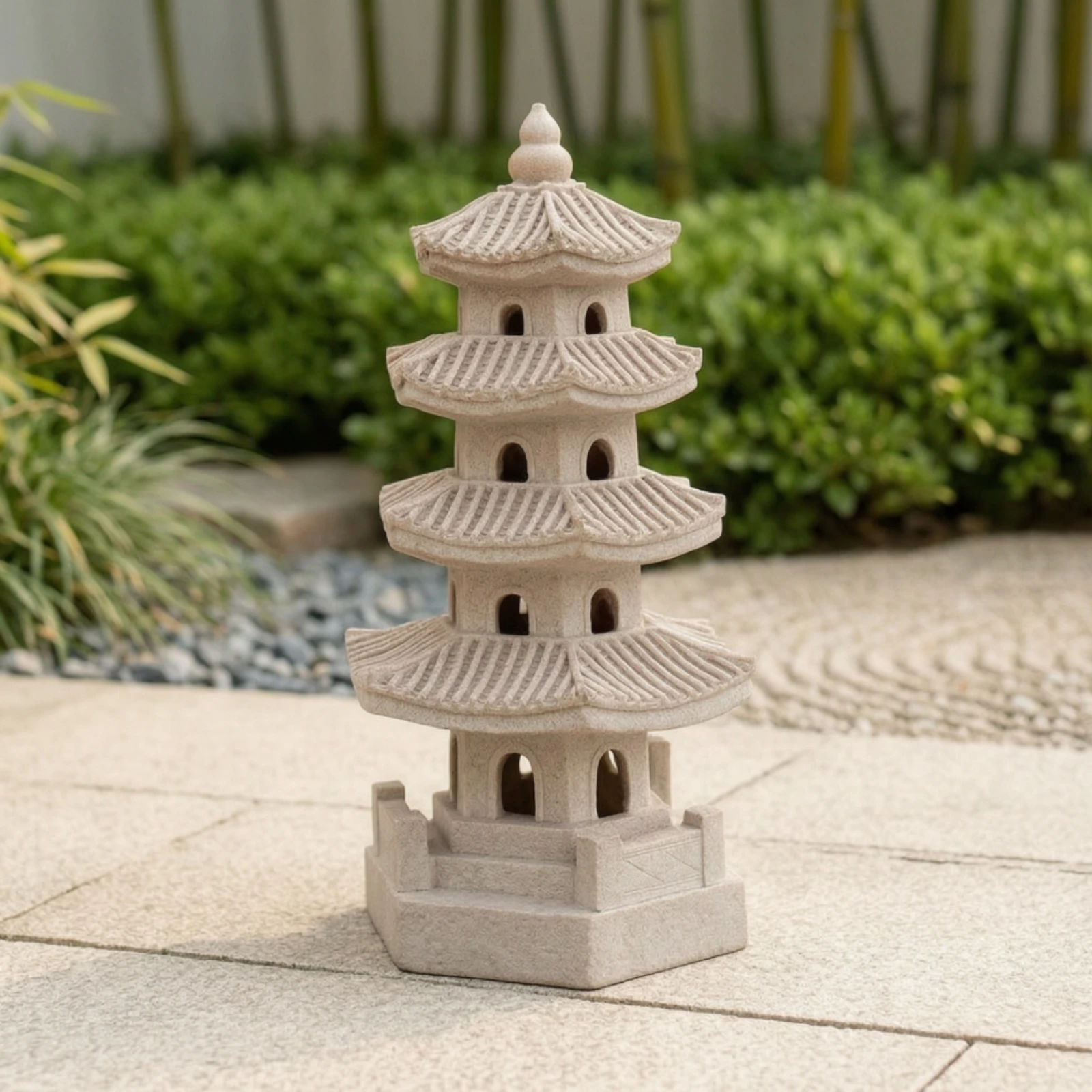 Pagoda Statue with Light Zen P - Outdoor Zen Lighting recension och pris