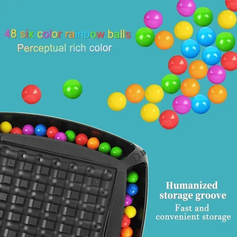 Rainbow Ball Gobble Elimination Boar,Intellectual Chessboard,Fun Table Top Strategy Game, Family Game Party Game for Kids Adult