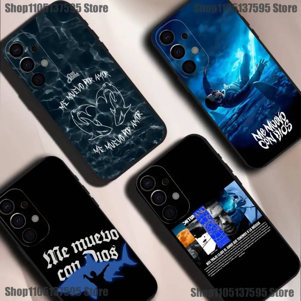 

Cruz Cafune Me Muevo Con Dios Phone Case For Samsung S25,S24,S21,S22,S23,S30,Ultra,S20,Plus,Fe,Lite,5G Black Cover