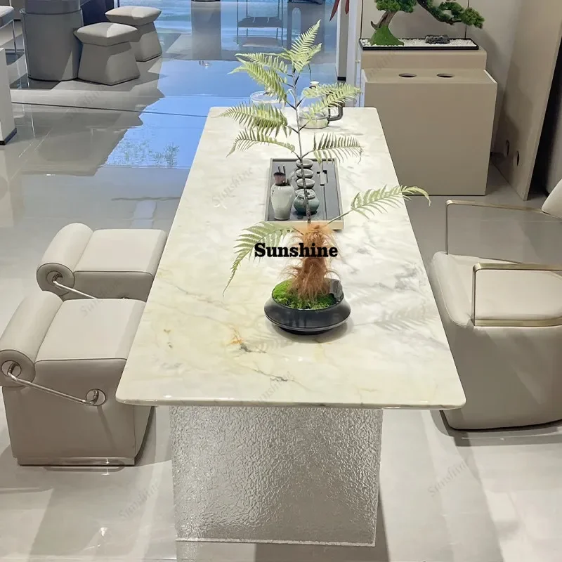

Натуральный белый мрамор Fendi, итальянский стиль, легкая роскошь для офиса, виллы, дома, журнальный столик