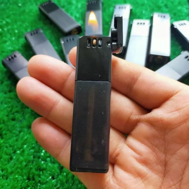 

New Transparent Gas Chamber Oil Storage Lighter Visible Oil Storage Grinding Wheel Open Flame Lighter Smoking Accessories