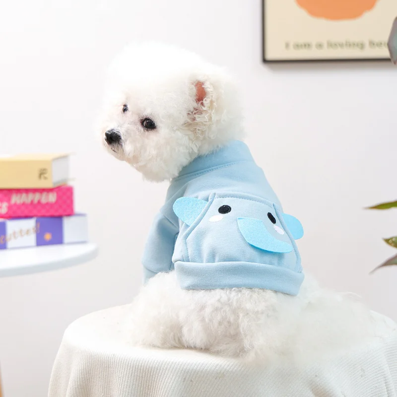 

Pet Clothes Autumn and Winter Small Dog Puppy Happy Dog Cat Warm and Comfortable Clothing Cute Cartoon Sweatshirt