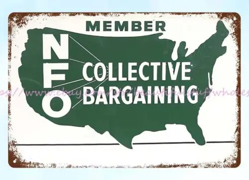 NFO member Collective Bargaining farmer metal tin sign house discount plaques