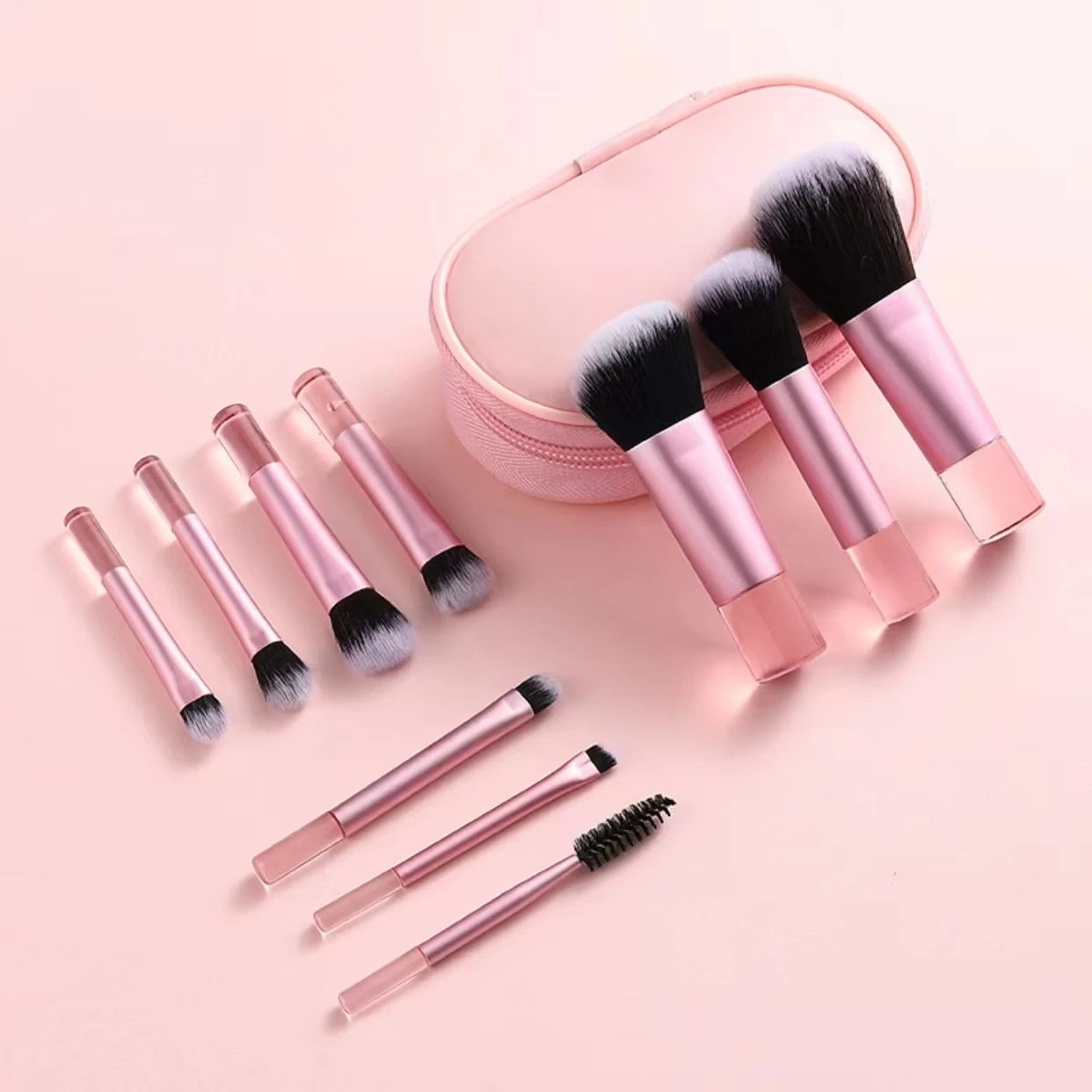 

Face 10-Piece Mini Makeup Brush Set Portable Travel Size Makeup Brush Available in Multiple Colors