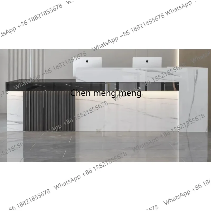 

Trendy Esthetics Reception Desk Modern European Nordic Unique Simple Luxury Reception Desk Comptoir Commercial Furniture