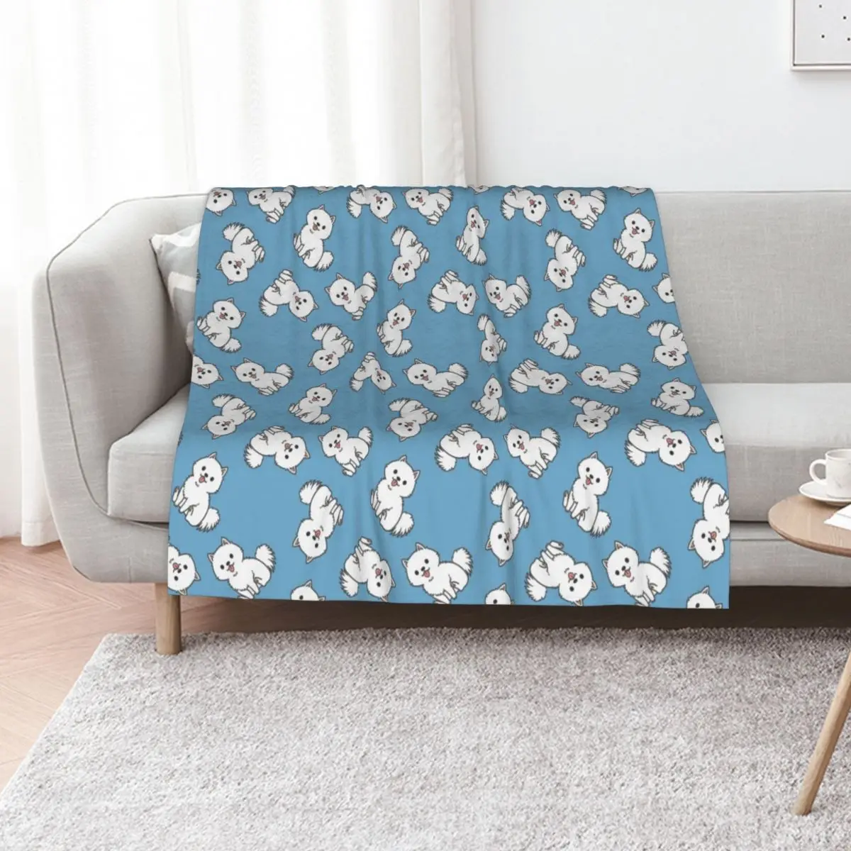 German Spitz Pattern Throw Blanket Soft Blankets For Baby blankets ands Cute Plaid For Sofa Thin sofa bed Blankets