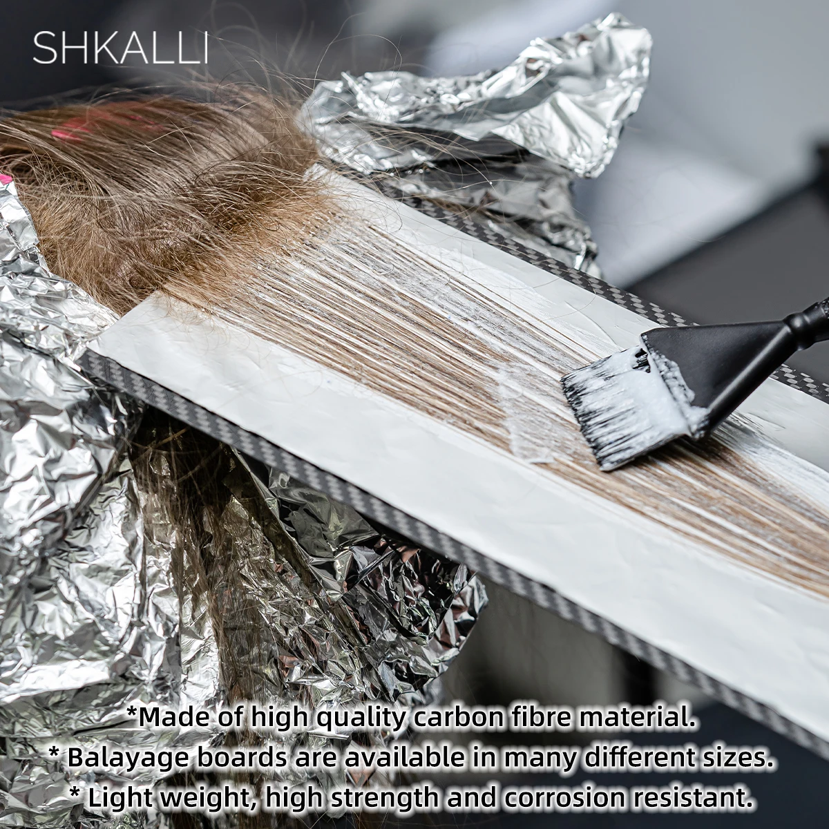 SHKALLI Professionele Koolstofvezel Haar Balayage Board en Borstel Set Haarverven Tool Kit voor Kappers