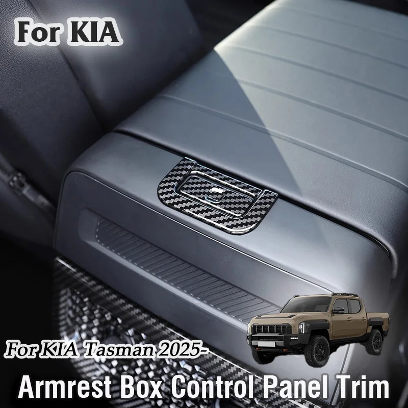 

For KIA Tasman 2025 Car Armrest Box button sticker Control Panel Trim decorative Frame ABS Chrome Plated Bezels Cover