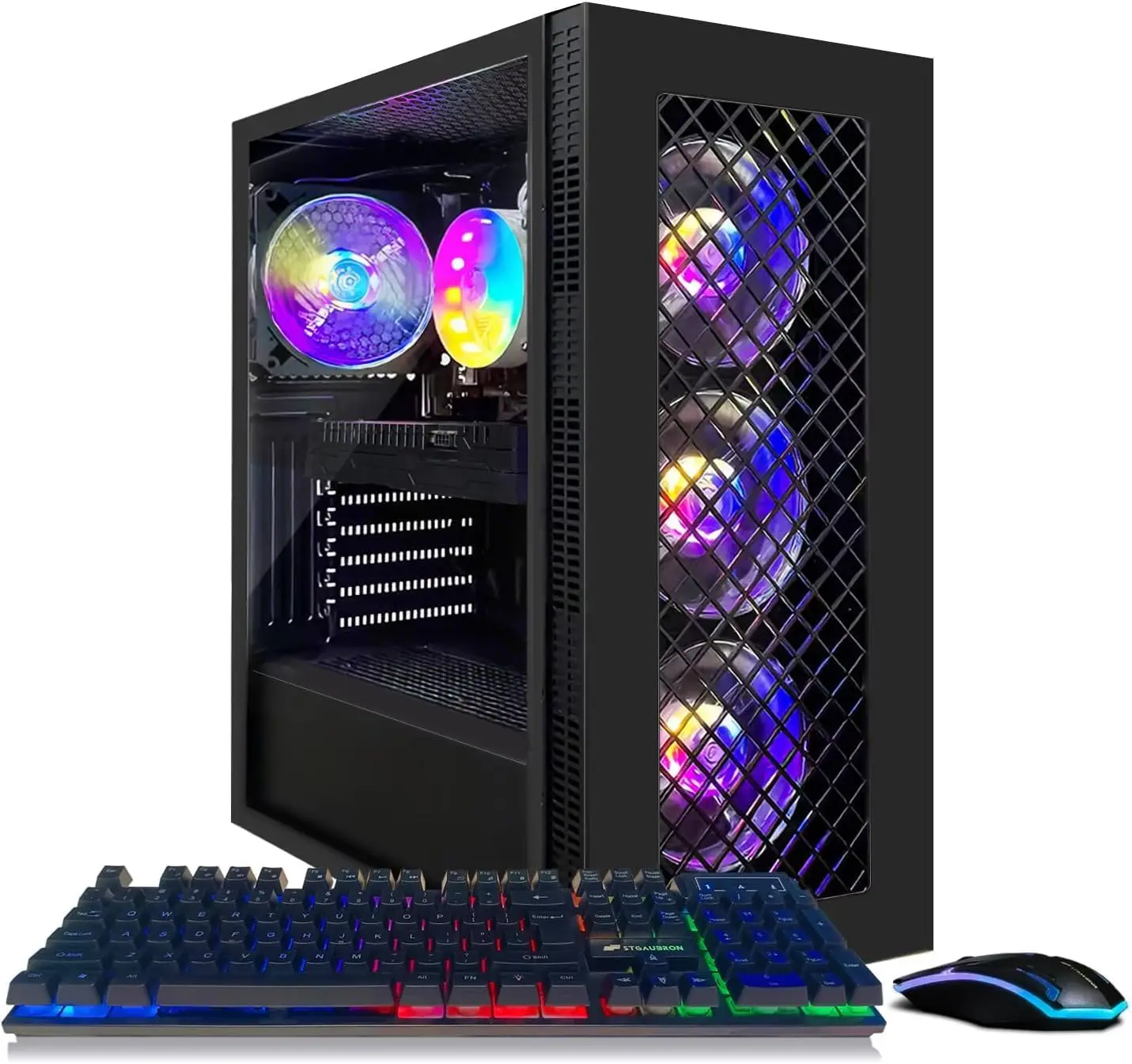 Gaming PC – I5-14700F, RTX 5070 12GB, 32GB DDR5, 1TB NVMe SSD 3300MB/s, 700W PSU, 360mm ARGB Tube Water Cooler, Case with 7 AR