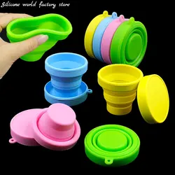 Silicone World Portable Silicone Folding Cup Mouthwash Cups Travel Outdoor Anti Drop Telescopic Cup Coffee Handcup Water Cup