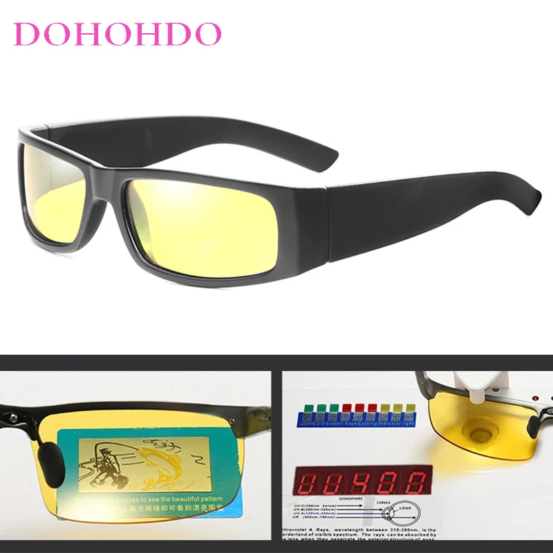 

Night Vision Driver Goggles Men Polarized Sunglasses UV400 Anti-Glare Yellow Lens Car Driving Glasses Protective Lunette Homme