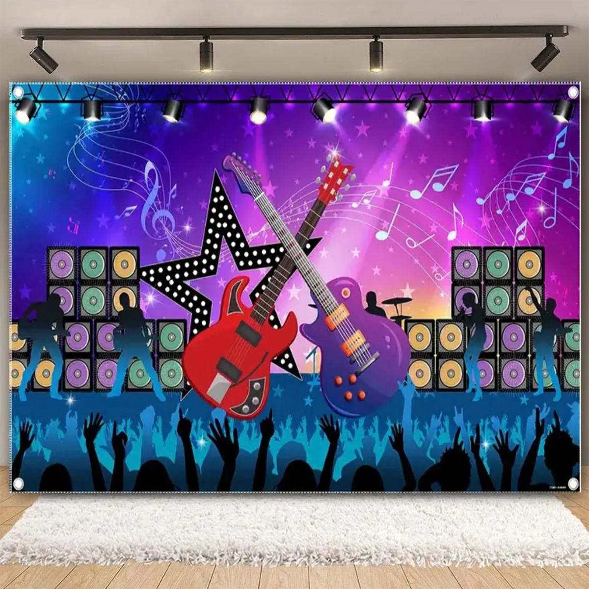 Vinyl Shiny Gold Disco Birthday Party Backdrop Club Neon Ball Stage Portrait Photography Background Photo Backdrop Photo Studio