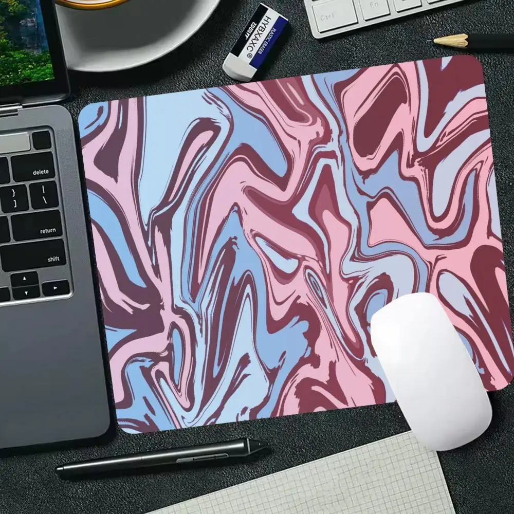 45X50 Mousepad Colorful Liquid Marble Swirl Star Abstract Art Non-Slip Rubber Base Mousepad For Laptop PC Office Gaming Decor