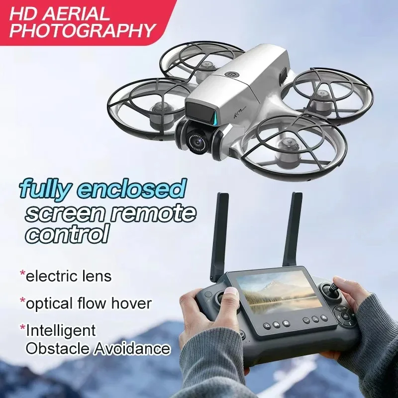 

Lenovo GT9 2.4G Optical Flow Drone with 4.3" Screen Display, Brushless Motor, Dual Cameras, WIFI Professional Aerial Quadcopter.