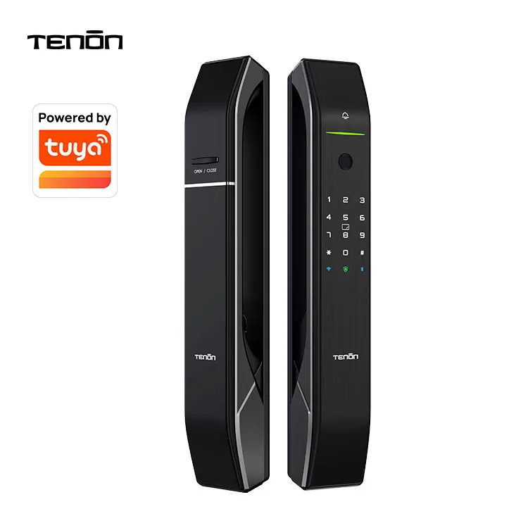 Tenon A7 Digital Fingerprint Passcode Card Smart Door Lock Wifi Remote Control Tuya Automatic Biometric Smart Locks