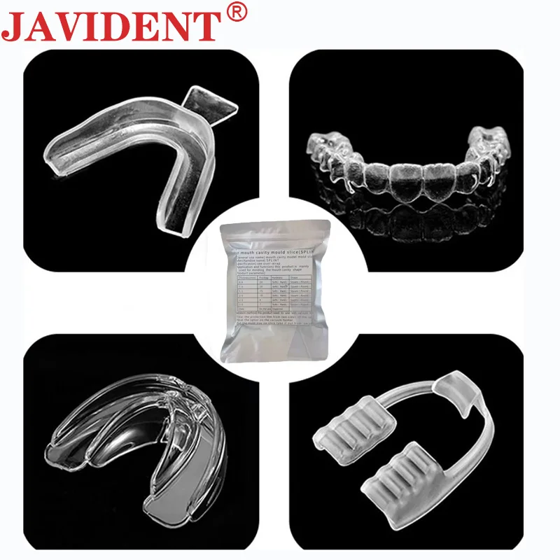 Dental Square Hard/Soft Impression Trays Orthodontic Retainer Molding Sheets Braces Aligner Grinding Pad Impression Trays