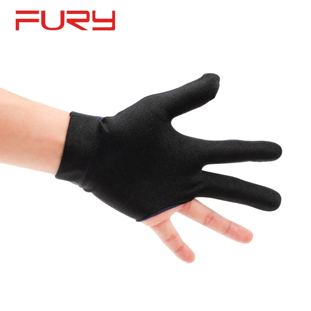 Original FURY Gloves Billiard Gloves Blue/Black Non-slip Lycra Fabric Pool Gloves Snooker Glove Billiard Accessories