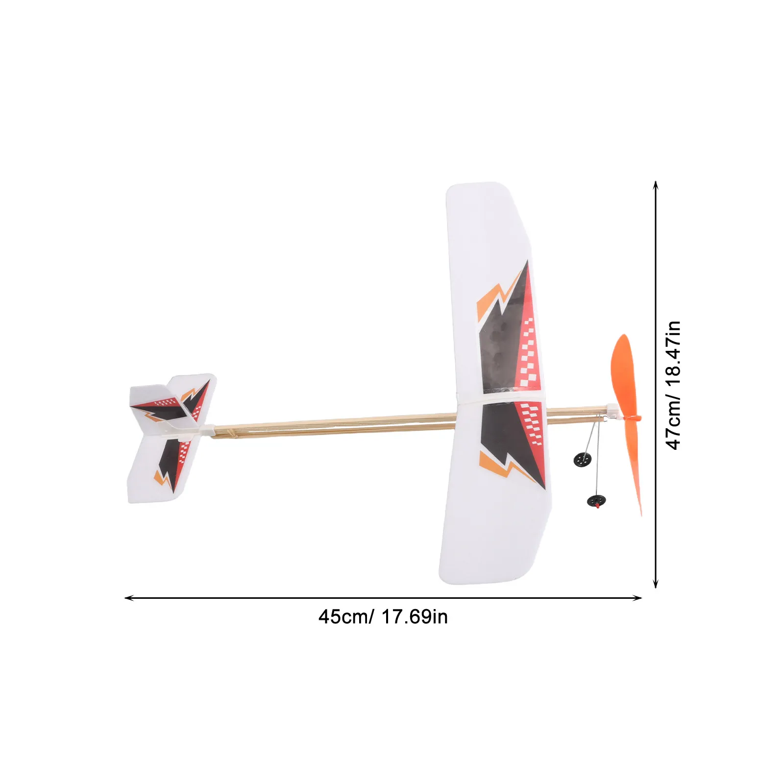 DIY Rubber Band Airplane Glider Foam Kit Single Wing Lightweight Hand Thrown Design for Children Aerodynamics Experiment Outdoor