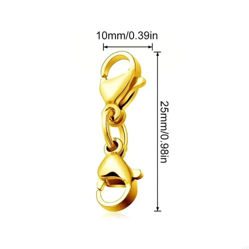 E15E 8 PCS Double Lobster Conclet Connector Bracelet Extension Extender Extender