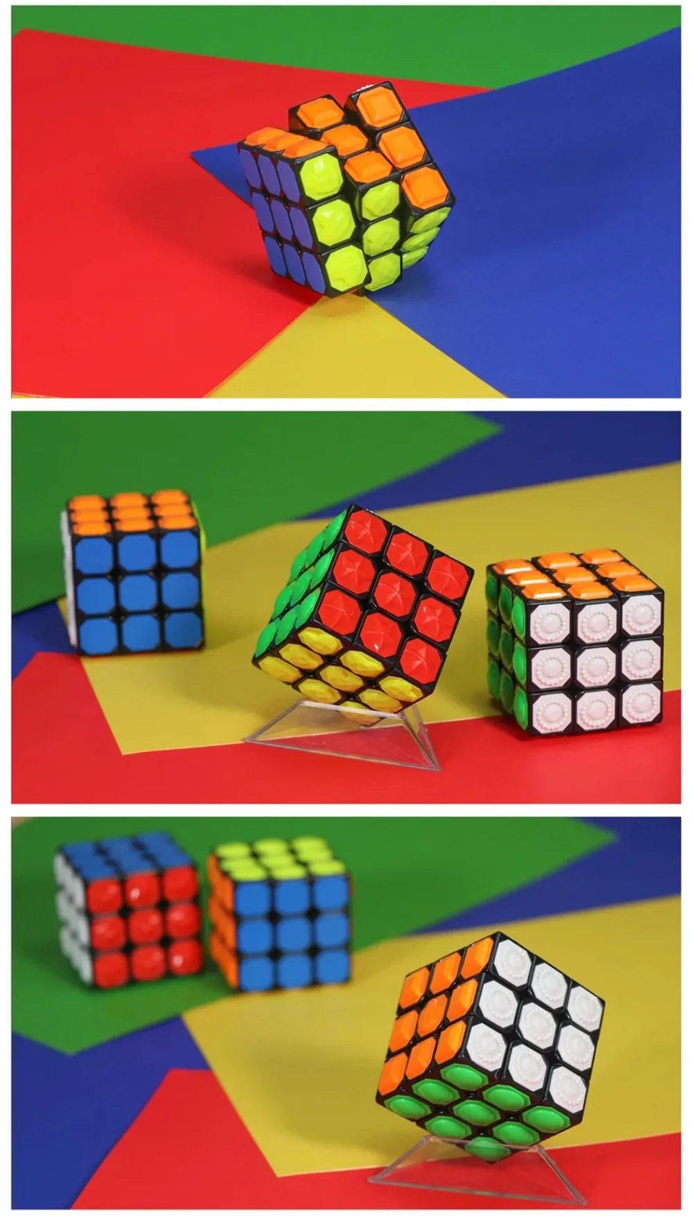 Yongjun yj 3x3 Magic Cube Puzzlespiel berühren aufkleber lose Finger berührung 3x3 Cubo Magico Spielzeug für Kinder Kinder blind Geschenk Spielzeug