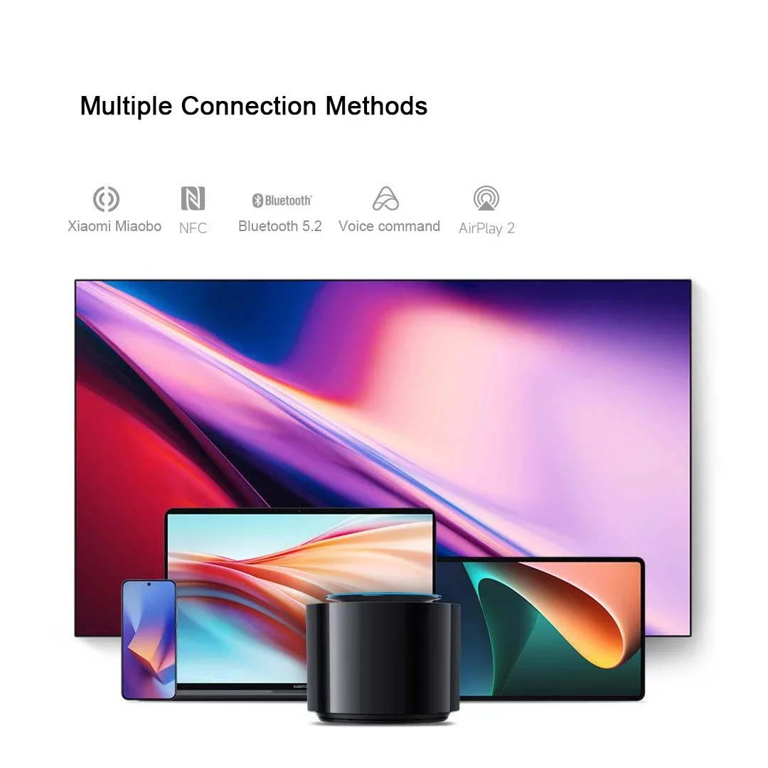 مكبر صوت Xiaomi بلوتوث 5.2 هارمان ضبط 360 ° اتصال UWB عالي الدقة متعدد الاتجاهات للتحكم في الموسيقى #3