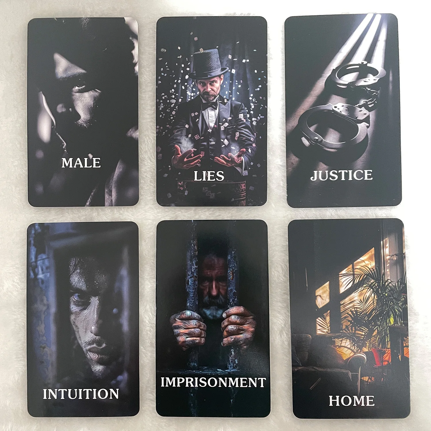 80PCS 12×7cm Oracle Tarot Cards in Box Divination Runes Board Game Detective Games Elements Scenario Cards Inspiration